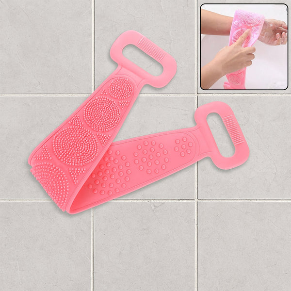 Eco - Friendly Silicone Shower Brush & Back Scrubber Towel - homeshop24.in - Best Price & Offers