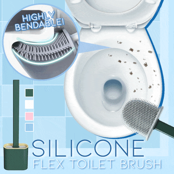 FlexClean™ Silicone Toilet Brush with Wall Mount