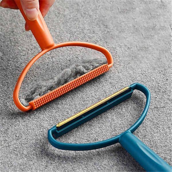 2 - in - 1 Portable Lint Remover – Long - Handle Brush & Sticky Roller for Clothes, Furniture & Carpets (1 Pc) - homeshop24.in - Best Price & Offers