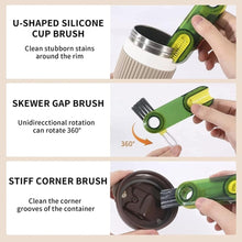 3 - in - 1 Multifunctional Bottle & Cup Cleaning Brush – Lid & Cover Scrubber for Kitchen (1 Pc) - homeshop24.in - Best Price & Offers