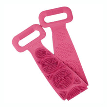 7275 Silicone Body Back Scrubber Double Side Bathing Brush For Skin Deep Cleaning