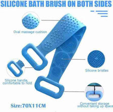 7275 Silicone Body Back Scrubber Double Side Bathing Brush For Skin Deep Cleaning - HomeShop24 - Your Home of Quality Finds | Homeshop24.in - Best Price & Offers