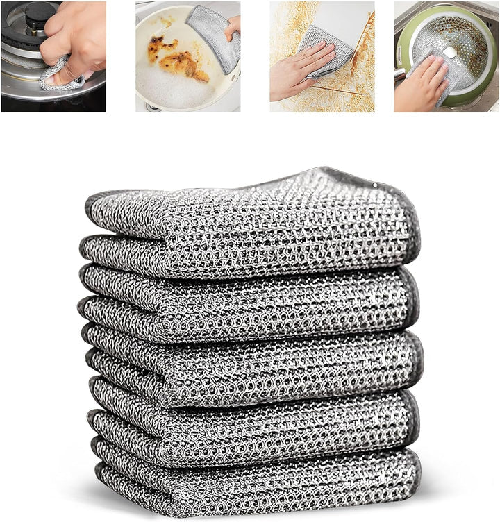 Multifunctional Non-Scratch Dish Wash Cloth (Pack of 5)