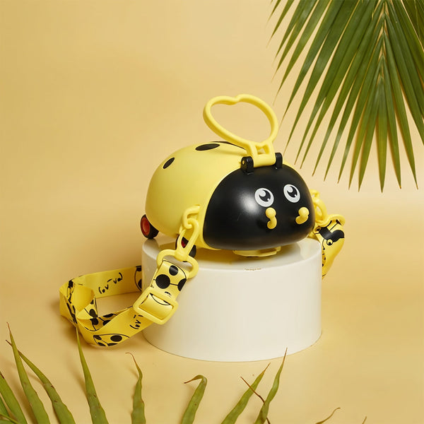 Cute Plastic Bug Shape Water Bottle with adjustable shoulder strap, 4 wheel & Straw, portable drinking cup Water Bottle For Kids | Water Bottle | Return Gift For Kids | Water Bottle With Straw | School Kinds Water Bottle (1 Pc) - homeshop24.in - Best Price & Offers