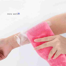 Eco - Friendly Silicone Shower Brush & Back Scrubber Towel - homeshop24.in - Best Price & Offers
