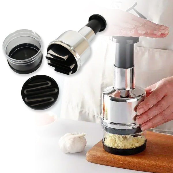 Food Cutter, Multifunctional Stainless Steel Blade Onion Cutter Food Vegetable Cutting Tool Home Kitchen Accessory, Vegetable Onions Garlic Nuts Salads Hand Chopper Kitchen - homeshop24.in - Best Price & Offers