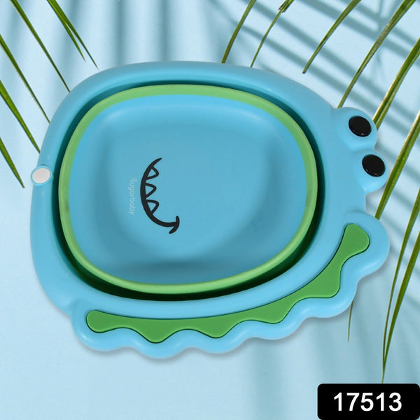 Frog Shape Foldable Baby Wash Basin, Space - Saving Lightweight Face Washing Tub (33×31cm / 1 Pc) - HomeShop24 - Your Home of Quality Finds | Homeshop24.in - Best Price & Offers