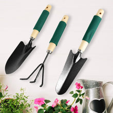 Gardening Tools - Hand Cultivator, Trowel, Heavy Duty with Ergonomic Wooden Handle for Transplanting and Digging (3 Pcs Set) - homeshop24.in - Best Price & Offers