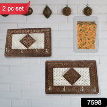 Handicraft Meenakari Wooden keyholder | Wall Hanging Key Holder Style for Your Home Decor & Gift Keys Stand for Entryway, Kitchen, Office, Bedroom Decorative Keys Organizer keyholder (2 Pc Set) - HomeShop24 - Your Home of Quality Finds | Homeshop24.in - Best Price & Offers