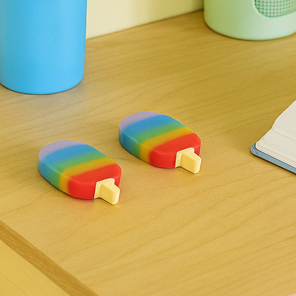 Jelly Popsicle Erasers – Cute & Fancy Mini Erasers for Kids (2 Pc Set, Mix Design) - homeshop24.in - Best Price & Offers