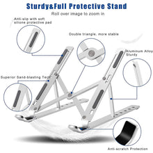 Metal Portable Laptop Stand – 6 - Angle Adjustable Riser for Laptops, Phones & Tablets - HomeShop24 - Your Home of Quality Finds | Homeshop24.in - Best Price & Offers