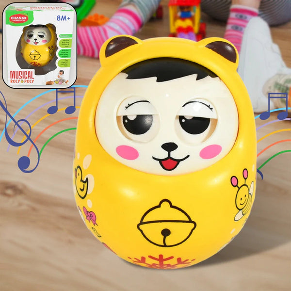 Musical Roly Poly Toys for Baby | Push and Shake Wobbling Toy with Music | Tumbler Doll Toy for Babies | Sound Balancing Doll Toys for Baby Boys, Girls 8+ Months Multicolor (1 Pc) - HomeShop24 - Your Home of Quality Finds | Homeshop24.in - Best Price & Offers