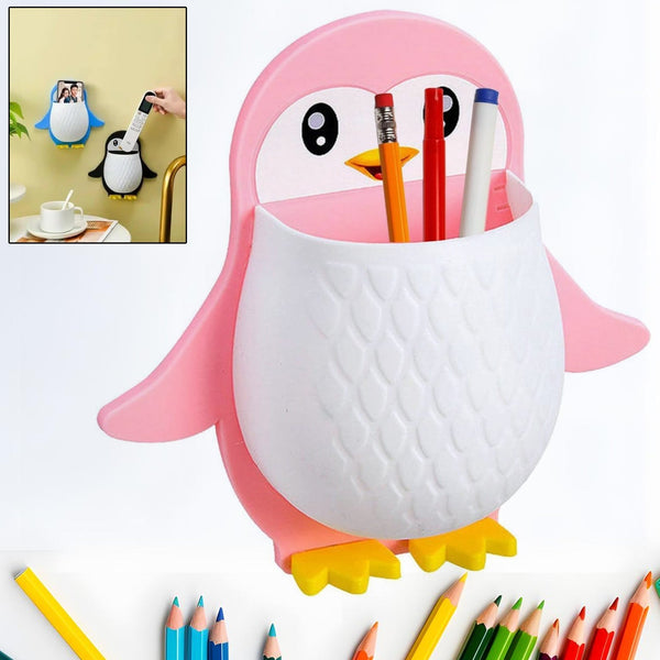 Penguin Storage Box, Adhesive Remote Case, Electric Toothbrushes Holder, Universal Controller Holder, Wall Nightstand, Office Plastic Wall Mount - HomeShop24 - Your Home of Quality Finds | Homeshop24.in - Best Price & Offers