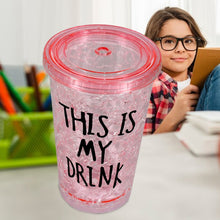 Plastic Creative Cold Drink Cup, Reusable Tea Coffee Tumbler with Lid and Straw, Double Wall Plastic Drinking Sport Bottle, Travel Tumbler - homeshop24.in - Best Price & Offers
