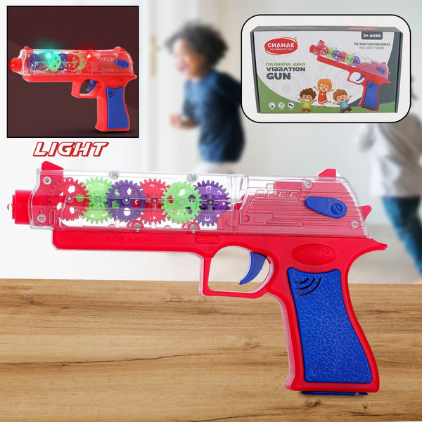 Plastic Gear Simulation Laser Toy Gun – 3D Lights, Music & Rotating Gear (1 Pc, 3+ Years) - HomeShop24 - Your Home of Quality Finds | Homeshop24.in - Best Price & Offers
