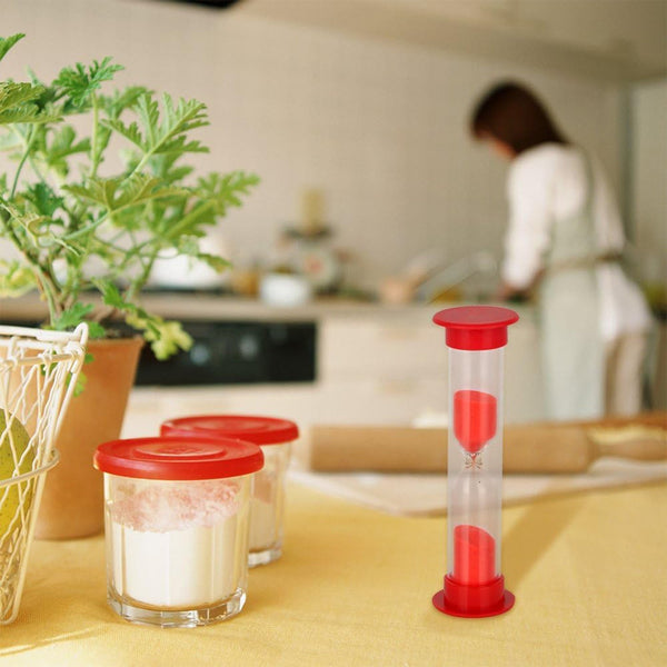 Plastic Hourglass Sand Timer Set – 3 - Min Sand Clock for Kitchen, Office, School & Kids (5 Pc) - homeshop24.in - Best Price & Offers