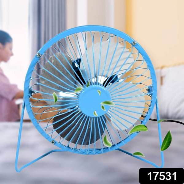 USB Table Desk Personal Metal Electronic Fan, Compatible with Computers, Laptops, Student Dormitory, Suitable For Office, School Use (1 Pc) - homeshop24.in - Best Price & Offers