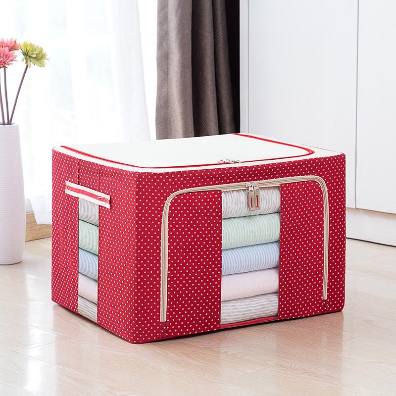 Oxford Fabric Storage Boxes For Clothes, Sarees, Bed Sheets, Blanket Etc (Large)