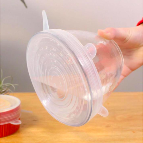 Reusable Silicone Lid Cover - Set Of 6