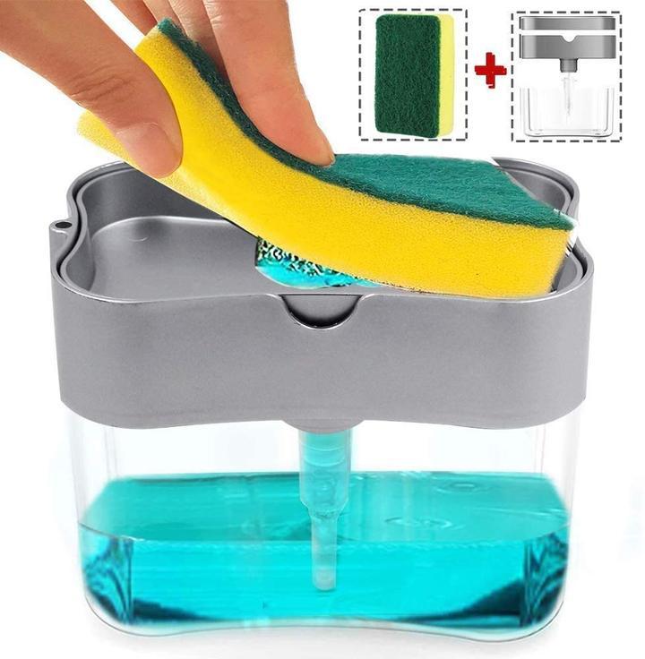 Liquid Soap Dispenser & Sponge Holder (WITH FREE SPONGE)